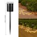 Solar Powered Lawn Lights Outdoor Waterproof Garden Lights For Pathway, Yard, And Landscape Decoration With LED Lighting (White/Warm/Color Options)_voghion.com