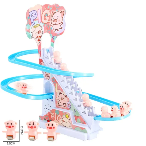 Jouet amusant pour enfants, petit canard pingouin, piste d'escalade électronique, jouet lumineux, piste musicale, toboggan, dessous de verre, cadeau éducatif pour bébé_voghion.com