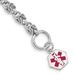 Sterling Silver Rhodium Engraveable Enamel Hexagon Medical ID Bracelet_voghion.com