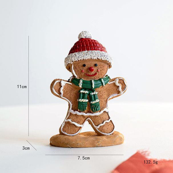 Cross-Border New Resin Crafts Decoration Gingerbread Man Christmas Tree Ornaments Desktop Festive Atmosphere Gifts_voghion.com