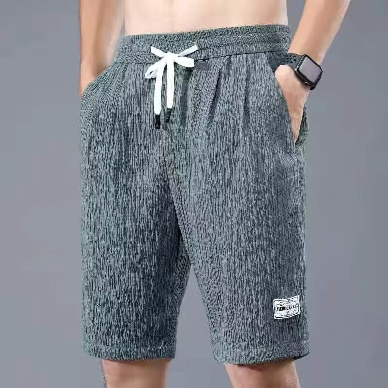Men's Clothing Ice Silk Shorts Men's Casual Shorts Men's Trendy Men's Outer Wear Loose Five Point Summer Style Thin Versatile Large Pants_voghion.com