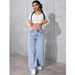 Women's Clothing High Waist Straight Jeans Women's Summer Loose Trendy All Match Long Pants_voghion.com