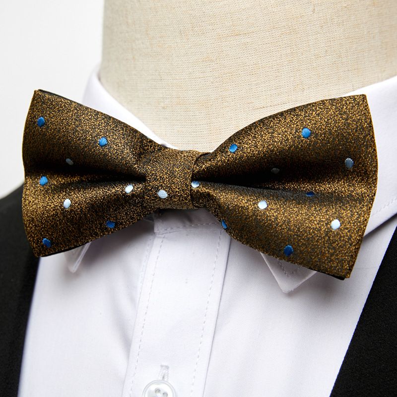 Erkek polyester ipek yeni desen papyon resmi düğün görgü kuralları kravat üreticisi hazır stok_voghion.com