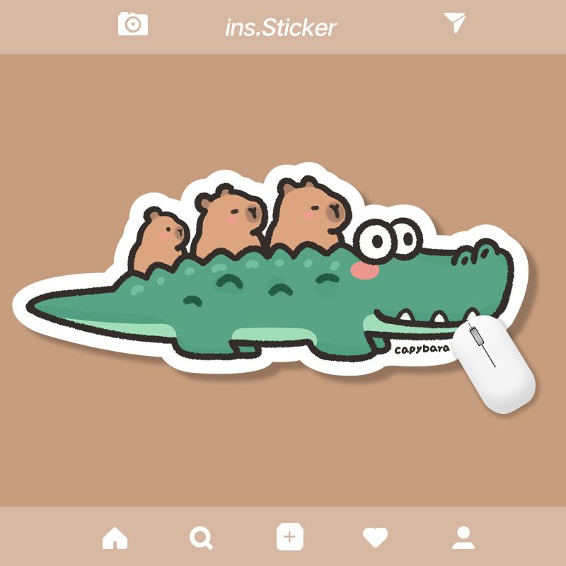 Unbeatable Quality Cartoon Shaped Rubber Thickened Non Slip Capybara Mouse Pad_voghion.com