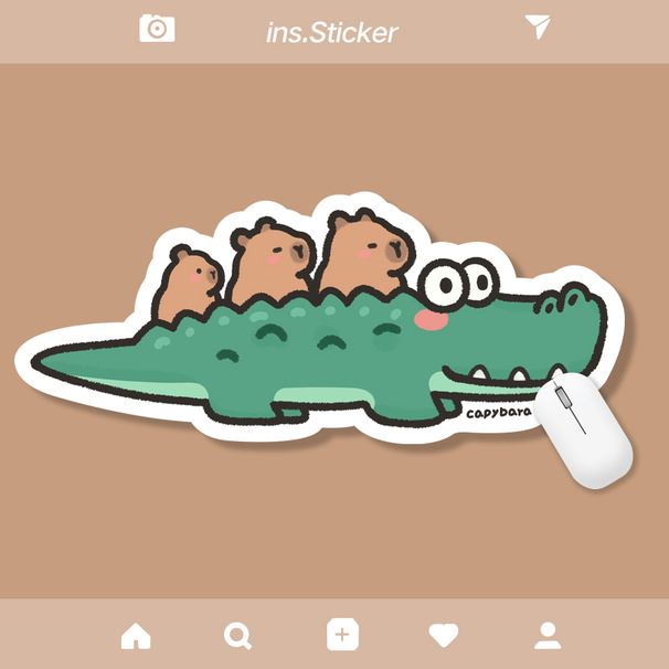 Unbeatable Quality Cartoon Shaped Rubber Thickened Non Slip Capybara Mouse Pad_voghion.com