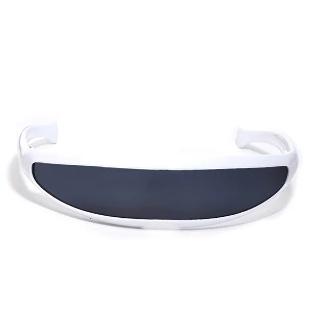 Futuristesch Narrow Cyclops Visor Sonnebrëll Laser Brëller UV400 Perséinlechkeet Spigel Lens Kostüm Brëller Brëll Männer Brëller_voghion.com