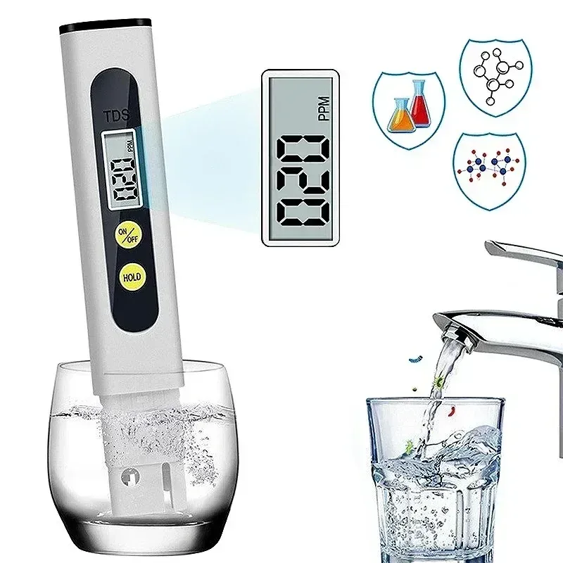 TDS matuoklis skaitmeninis vandens testeris 0-9990 ppm geriamojo vandens kokybės analizatorius monitoriaus filtras greito patikrinimo akvariumo hidroponikos baseinai_voghion.com