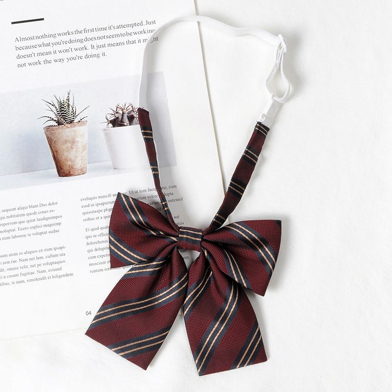 Bowknot Women In Wine Red, Graduation Photo Tie For Men, Japanese JK College Style, No Need To Tie, School Uniform_voghion.com