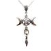Collana pentagramma unisex moda tripla dea della luna_voghion.com