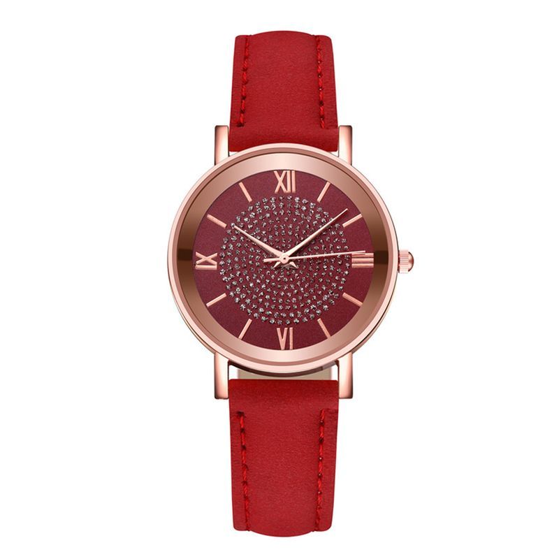 Yamaler Orologio da polso al quarzo con display analogico con quadrante rotondo intarsiato con strass alla moda da donna_voghion.com