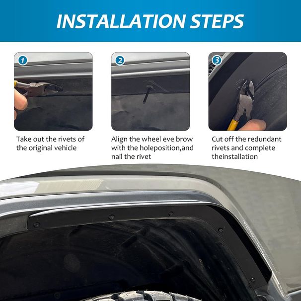 Front & Rear Fenders Compatible With 2020-2024 Jeep Wrangler Gladiator JT Sport & Willys_voghion.com