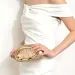 Designer 2025 Fashion Women's Handbag Bride Metal Gold Women Evening Banquet Clutch Shoulder Wedding Purse Party_voghion.com