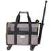 Shoulder Handle And Wheels, Carrier Dog Carrier Approved Rolling With Whee Strap, Cat With Airline Pet Telescopic Carrier With_voghion.com