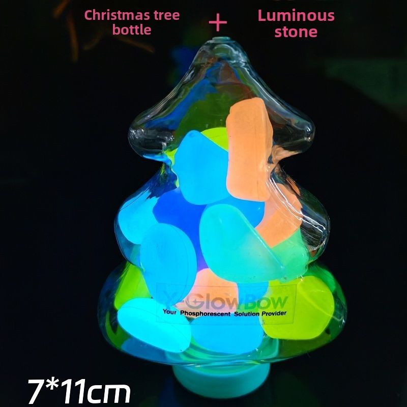 Fish Tank Landscaping Luminous Super Bright Glowing Blue Light Fluorescent Colorful Pebble Stone Garden Decoration_voghion.com