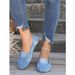 Neue Denim Beanie Schuhe Slip-On Damenschuhe_voghion.com