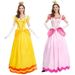 New Princess Dress Palace Party Queen Skirt Pink Peach Blossom Clothes Anime Halloween Costumes For Women_voghion.com