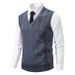 Men's Sweater Vest V-Neck Korean Style Waistle Slim-Fit Wool Vest Boys Solid Color Sleeveless Sweater Spring And Autumn_voghion.com