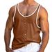 2024 Men's Summer Beach Tank Casual Color Block Regular Fit T-Shirt Top_voghion.com