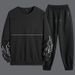 "Herren Oversized Hoodie & Jogger Set – Jugend Streetwear Trainingsanzug (Schwarz/Weiß) – Atmungsaktive Polyestermischung S-4XL"_voghion.com
