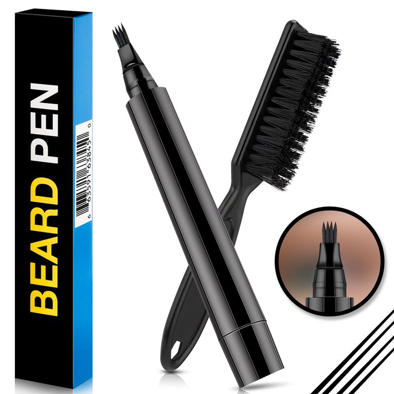 Baart Fëllset fir Männer Waasserdicht Barbier Styling Moustache Filler Bleistift Pinselset Fleegpfleeg Too cil_voghion.com