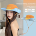 Cappello da escursionismo da donna, con protezione solare, per viaggi all'aperto, primavera e autunno, a blocchi di colore, ad asciugatura rapida, con coulisse_voghion.com