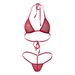 Intimates Mini Swimsuit Swimwear Lady Sexy Sheer Mesh Three-Point Women's Bikini Panties Set_voghion.com