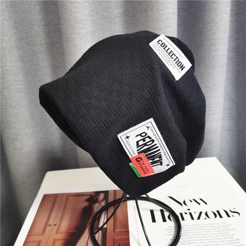 Fascia protettiva ispessita per l'autunno e l'inverno lavorata a maglia con lettera di celebrità di Internet in un cappello pile personalizzato,_voghion.com