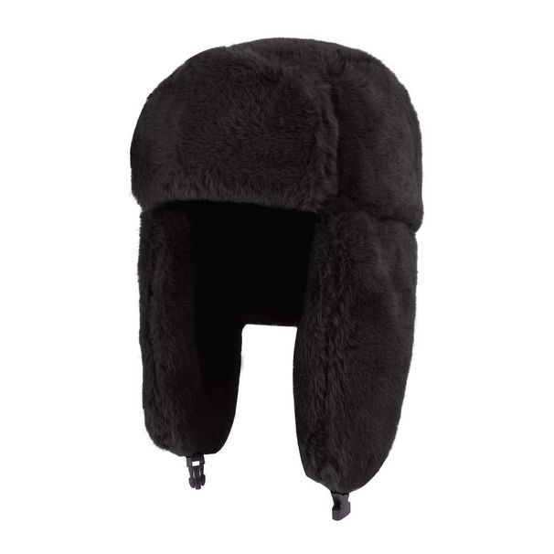 LazyZoom - Gorro de invierno para adultos, cómodo, de felpa, ruso, resistente al viento, con orejeras, cálido, resistente al frío, para esquiar y andar en bicicleta_voghion.com
