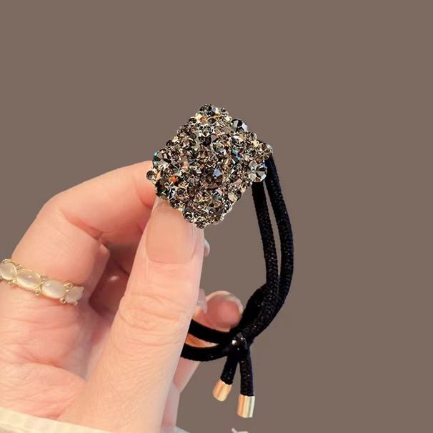 Nuovo elastico per capelli con strass, elastico con testa a sfera, elegante accessorio per uscire, elastico versatile, elastico per capelli, accessori per capelli di alta qualità._voghion.com