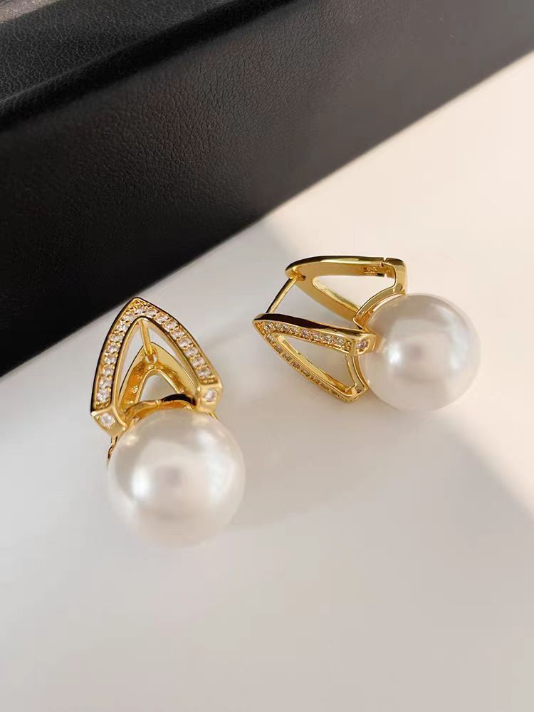 Dilraba Same Style Pearl For Women, Niche Design, High-End Feel, Elegant And Luxurious Evening Earrings_voghion.com