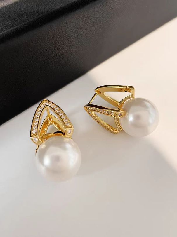 Dilraba Same Style Pearl For Women, Niche Design, High-End Feel, Elegant And Luxurious Evening Earrings_voghion.com
