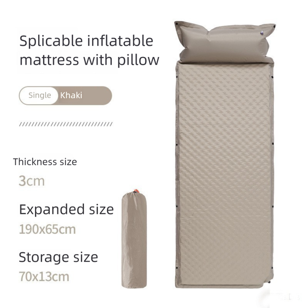 Egg Nest Polka Dot Automatic Mattress Outdoor Air Cushion Bed Camping Inflatable Ground Picnic Mat E18_voghion.com