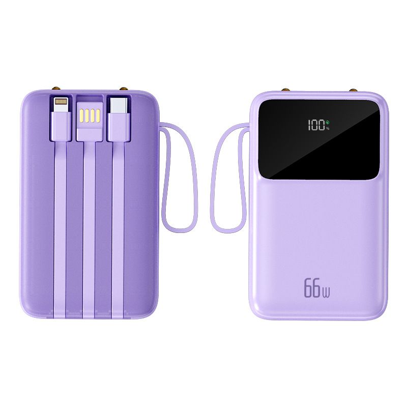 20000mAh Power Bank With 22.5W Super Fast Charging, Portable Mini External Battery Pack, Built-in Cable & LED_voghion.com