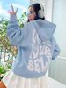 New Women's Fleece Hoodie With Letter Print On Back_voghion.com
