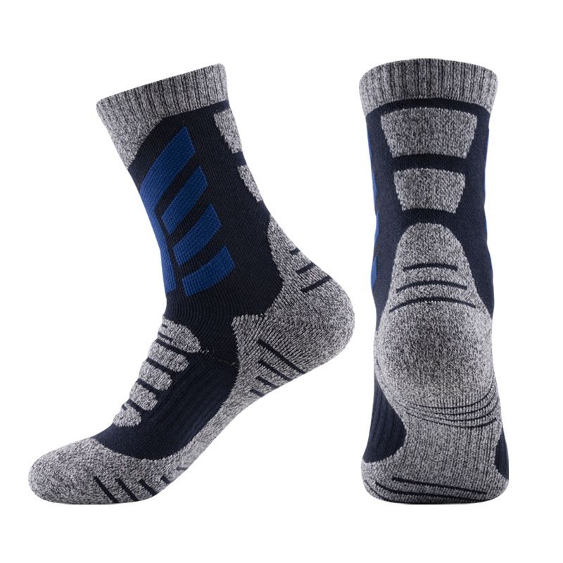 Men's Mid-Calf Ski For Autumn And Winter, Thickened Towel Bottom, Sweat-Absorbing, Anti-Chafing, Thermal Wool Socks_voghion.com