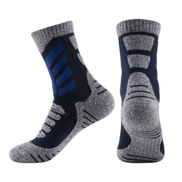 Men's Mid-Calf Ski For Autumn And Winter, Thickened Towel Bottom, Sweat-Absorbing, Anti-Chafing, Thermal Wool Socks_voghion.com