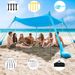 Tenda de proteção solar FPS 50+ - Cobertura com proteção UV para áreas externas com tecido de Lycra para praia e areia Tenda de sombra portátil Fácil instalação Design à prova de vento_voghion.com