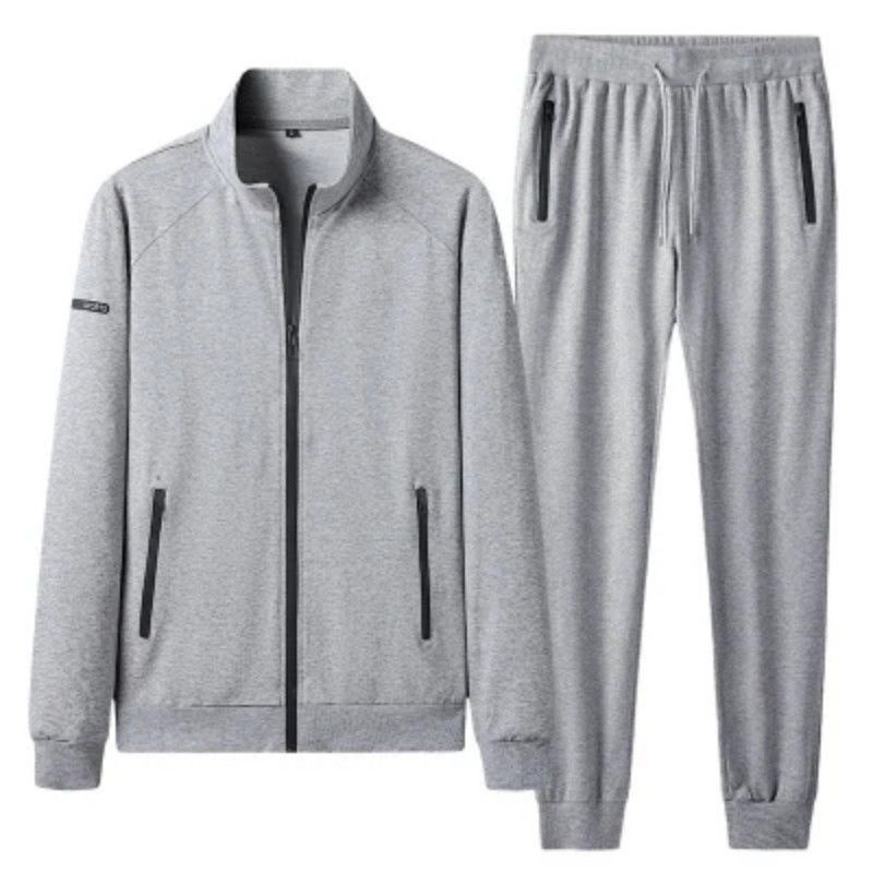 Casual 2024 Fréijoer an Hierscht Nei Stand-Up-Kraang Cardigan Top Trendy Moud Sportset Härenkleeder_voghion.com