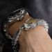 Sterling Silver Bracelet For Men High-End Sense Design Personality Medusa Rattlesnake Hip-Hop Dominant_voghion.com
