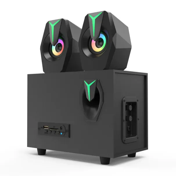 Dřevěný 2.1 multimediální subwoofer s nadváhou, zástrčkou pro mobilní telefon, Bluetooth reproduktorem, USB, aktivním notebookem_voghion.com