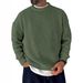 Men's Oversized Knit Sweater – Relaxed Crewneck Cotton Blend Long Sleeve (S-5XL, 10 Minimalist Colors For Casual & Smart Looks)_voghion.com