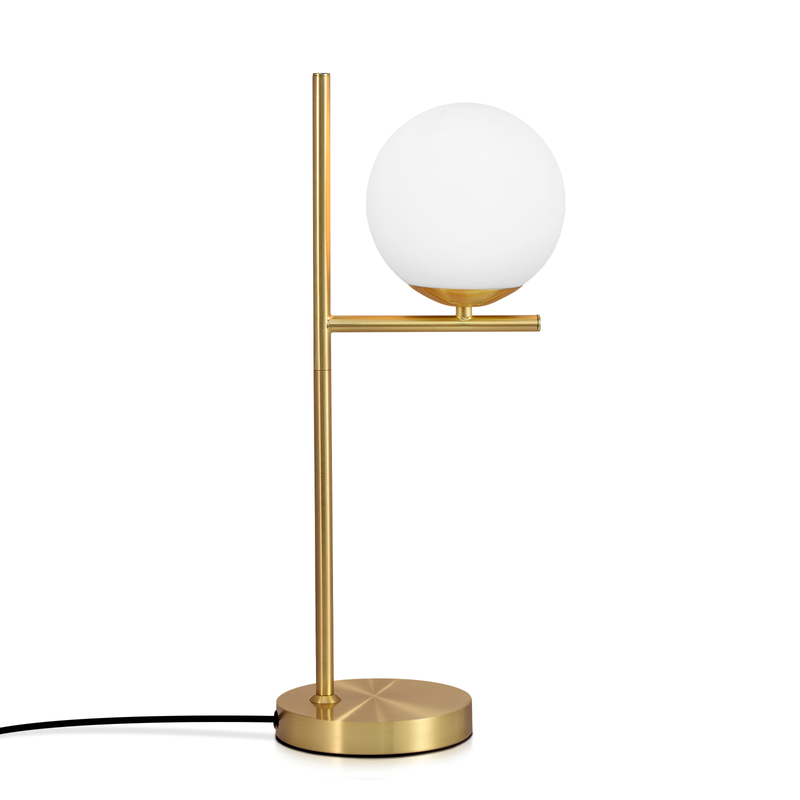 Tischlampe Industrial Modern Nachttischlampe -Tischleuchte Gold Aus Weiß Glas E27 Fassung Metall Design Nachttischlampe Mit Schalter Für Schlafzimmer_voghion.com