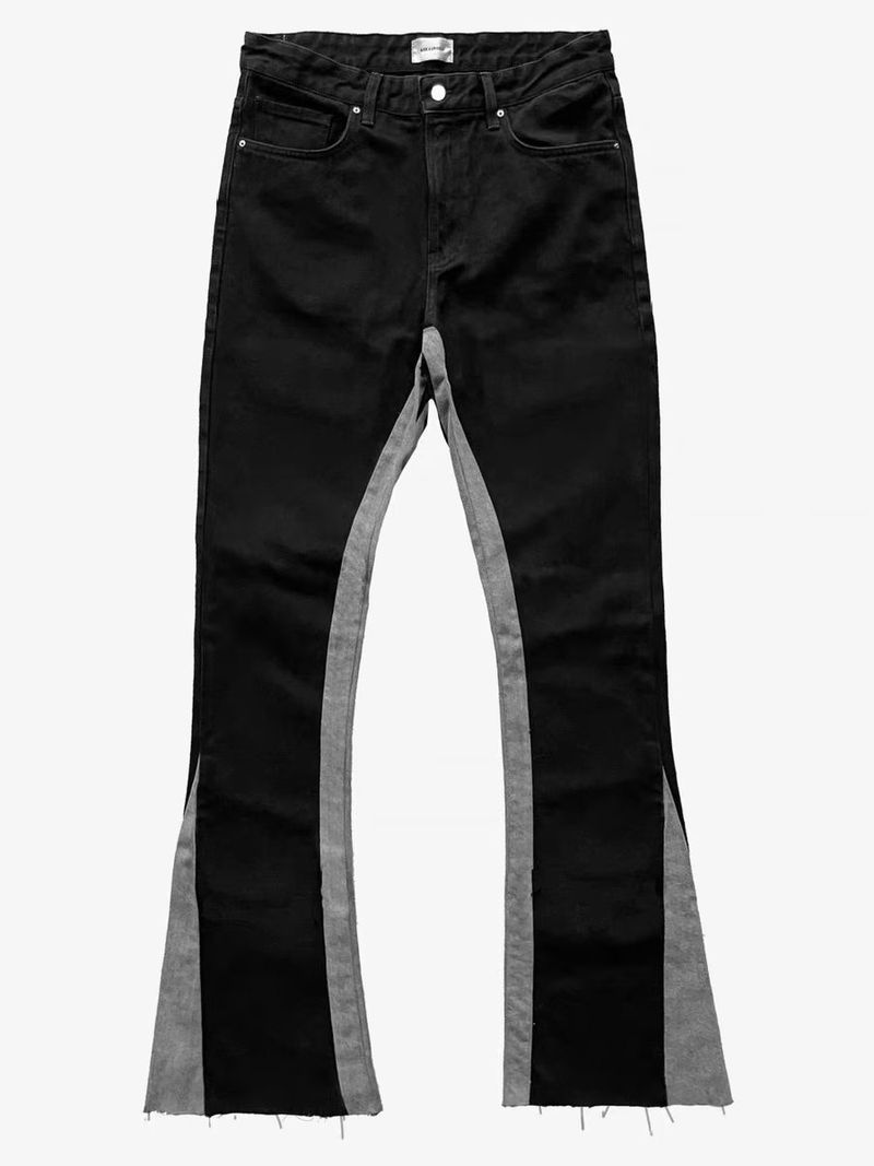 Herrenbekleidung [RetroFlare] Unisex Flare Jeans - Hohe Taille Kontrastnähte | 70er Vintage Denim_voghion.com