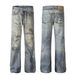 Men's Clothing 2025 American Retro Trend Street Style Old Color Washed Design Straight Men's Denim Trousers_voghion.com