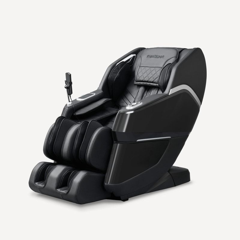 Massage Chair Full Body, Zero Gravity SL-Track Shiatsu Massage Recliner Chair With Body Scan, Airbags, Foot Rollers, Deep Yoga Stretch, Heating (Black)_voghion.com