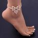 Jewelry Tassel Diamond Time Hourglass Anklet Beach Multi-row Hollow Rhinestone Anklet_voghion.com