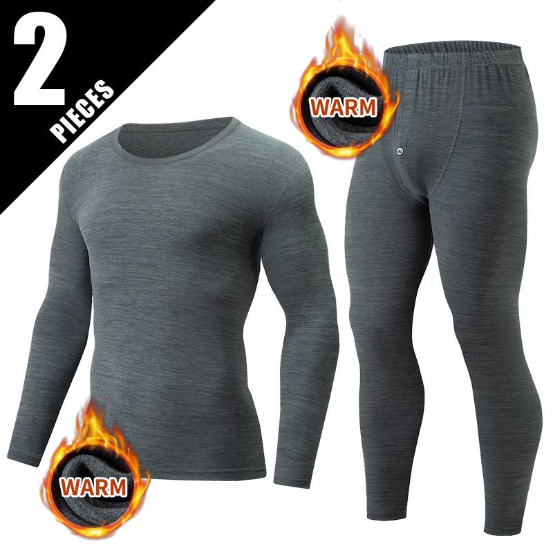 Codice speciale della piattaforma d'oltremare, set di biancheria intima termica colorata da uomo autunno inverno, top girocollo largo all'ingrosso_voghion.com