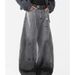 Men's Clothing Deconstructed Washed Scimitar Jeans For Men And Women With Slightly Flared Slimming Loose Casual Straight Wide Leg Trousers_voghion.com