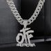 Collana cubana con ciondolo a forma di lettera con diamanti, alla moda, accessori hip hop alla moda per uomini e donne_voghion.com