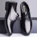 2024s British Men'S Best Man Black Groom Business Suit Soft Sole Summer Casual Leather Wedding Shoes_voghion.com